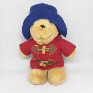 Vintage Sears Kids Gift Paddington Bear Plush-Red Duffle Coat-Blue Hat-9"